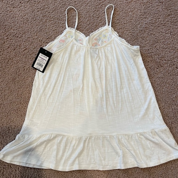 ART CLASS Girls Embroidered Floral Boho White Tank Top - Picture 5 of 6